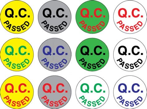 VishYogi Printers - Q.C. Passed Round Sticker for General Use - 15MM ...