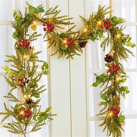 Prelit Christmas Garland Amazon at Gabriel Basser blog