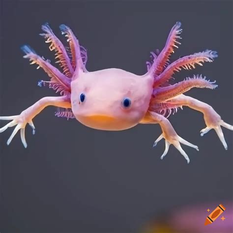 Image of a pink Axolotl in the sea on Craiyon