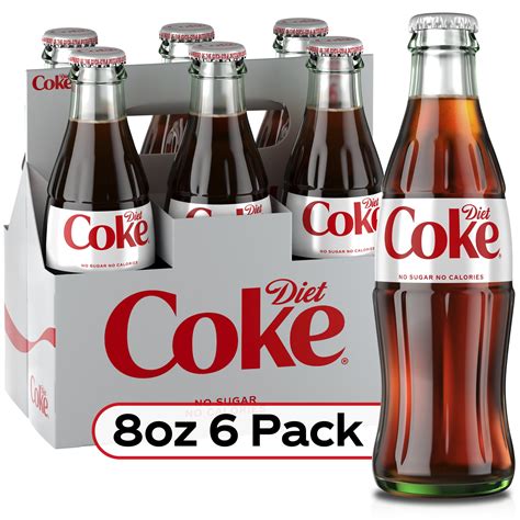 Diet Coke Soda Pop, 8 fl oz, 6 Pack Glass Bottles - Walmart.com