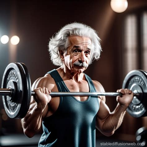 Einstein Lifting Barbell | Stable Diffusion Online
