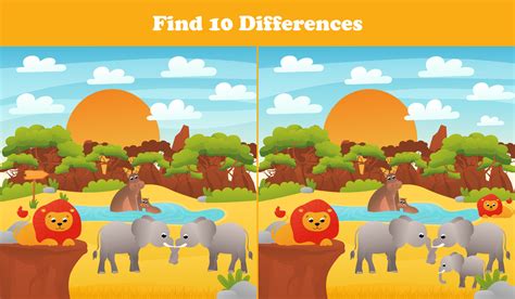 Find The Differences Printable For Kids