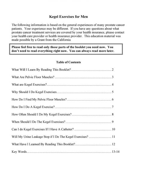 Kegel Exercises for Men with Pictures PDF - InstaPDF