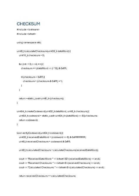 CN LAB doc - computer networks - CHECKSUM #include #include using - Studocu