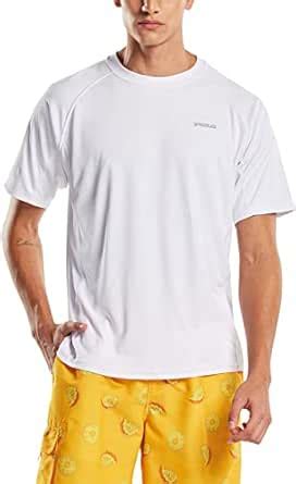 TSLA Men's UPF 50+Swim Shirt Loose-Fit Swim Tee Rashguard Top, Active ...