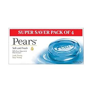 Buy Pears Soft and Fresh Soap Bar (Combo Pack of 4) - With Glycerin and ...