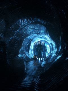 Download wallpaper 240x320 cave, dark, aliens, entrance, light, blue ...