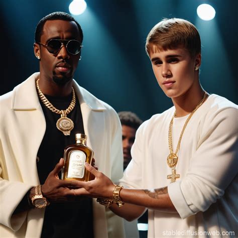Diddy and Justin Bieber with Baby Oil | Stable Diffusion Online