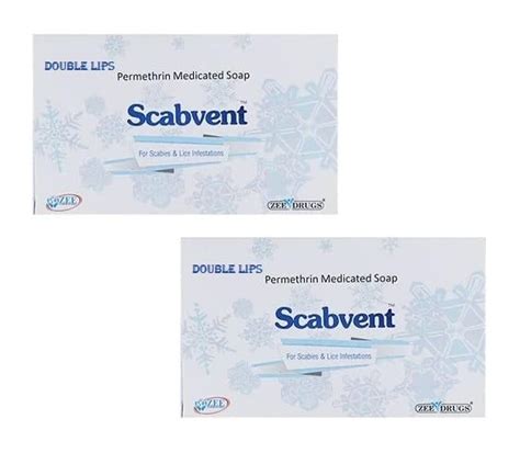 Buy Double Lips Scabvent Medicated Soap 75G (Pack Of 2) For Scabies ...