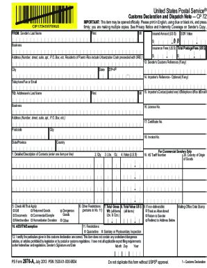 2013-2026 Form USPS PS 2976-A - Blank Fillable Template | Fill Out ...