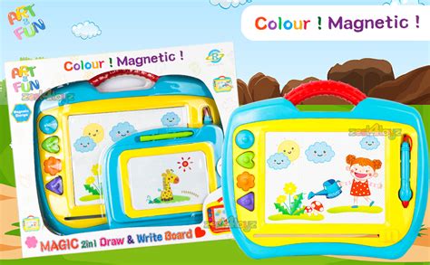 Zest 4 Toyz Magnetic Drawing Doodle Board Colored for Kids Travel Size ...
