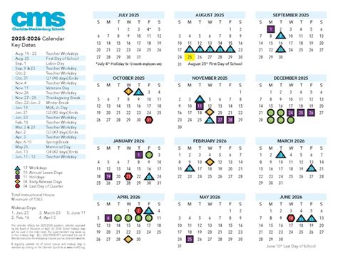 CMS Schools Calendar 2025-2026 (Charlotte-Mecklenburg School)