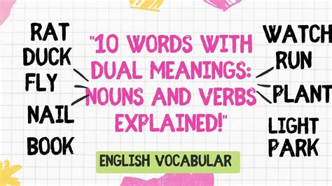 English Vocabulary: Master 10 Essential Vocabulary Words with Dual ...