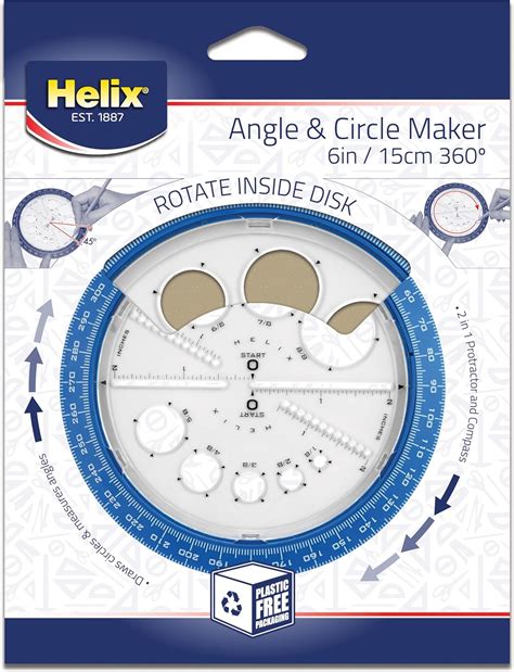 Helix Angle and Circle Maker with Integrated Circle Templates, 360 ...