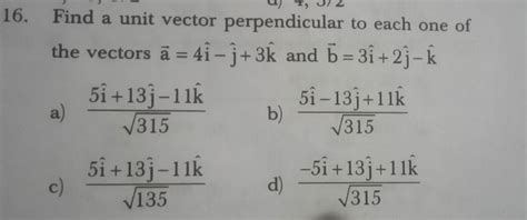 Image result for Find a Unit Vector Perpendicular To