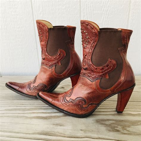 Other Charlie 1 Horse High Heel Womens Leather Ankle Boots US 6.5 | Grailed