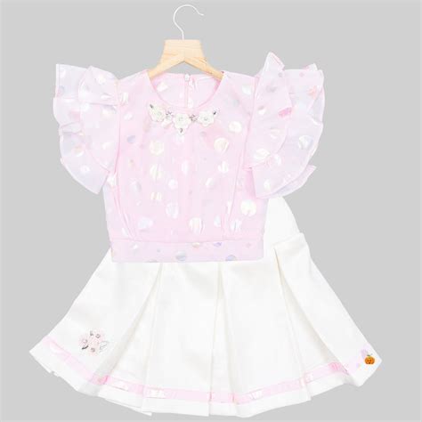 Buy Pink Polka Dots Skirt & Top for Girls – Mumkins
