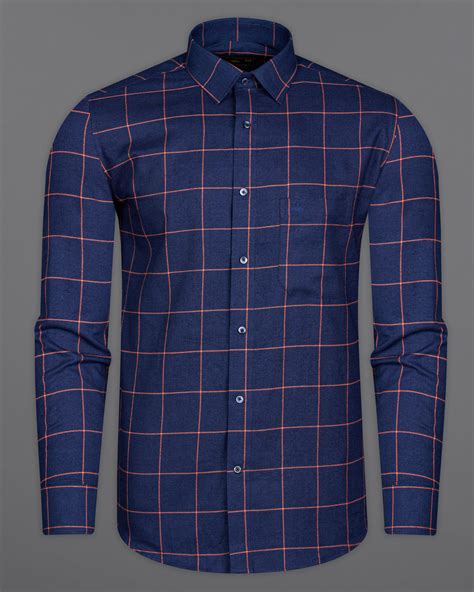 Rare Rabbit Shirts - Rhino Blue Formal/Casual Checks-Plaid Premium ...