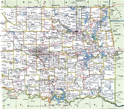 Printable Oklahoma State Map