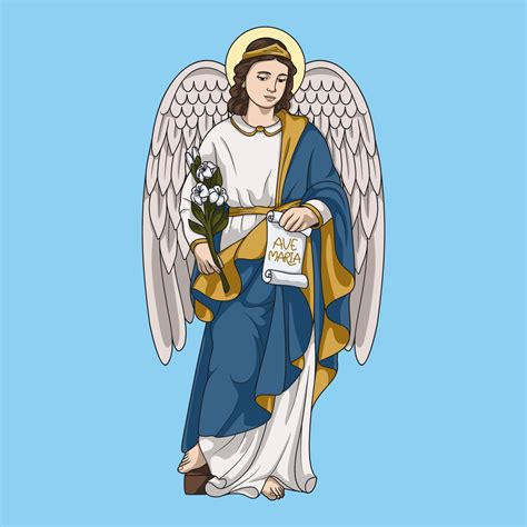 san gabriel arcángel color ilustración vectorial 18839277 Vector en ...