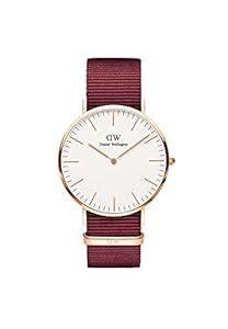Daniel Wellington Analogue Men's Watch (White Dial Red Colored Strap ...