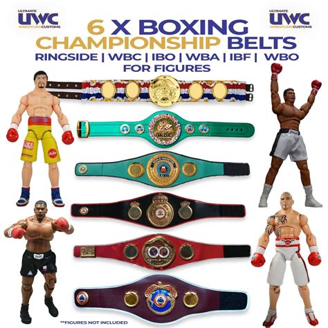 RINGSIDE Custom WBC WBO WBA IBF IBO Mini Boxing Belts For Figures | eBay