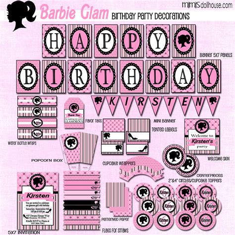 Fashion Doll Printable Collection - Mimi's Dollhouse | Barbie party ...