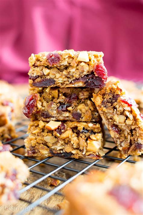 healthy fresh cranberry oatmeal bars