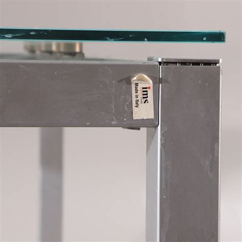Images for 2497721. DINING TABLE, glass top with metal base, IMS ...