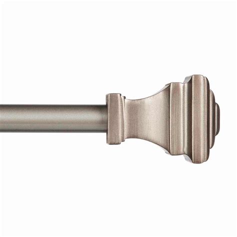 Milton 5/8" Pewter Fast Fit Curtain Rod, 36-66"