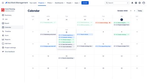 Jira Calendar View