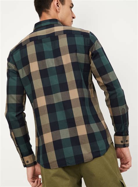 Buy Men Checked Slim Fit Casual Shirt Online at just Rs. 1199.0 ...