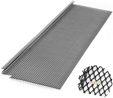 Blulu 25 Pcs Lock in Gutter Guard 6 Inch x 75 ft Stainless Steel Micro ...