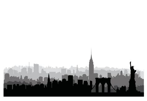 New York Skyline Silhouette Png
