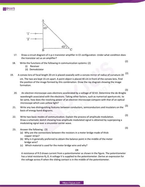 Class 12 Physics CBSE Sample Paper 的图像结果