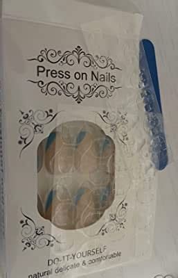 Buy RikView Long Press on Nails French Fake Nails Coffin Acrylic Nails ...