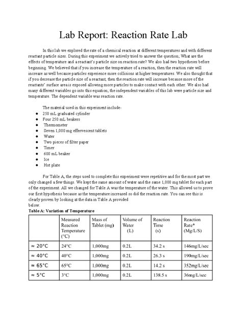 Image result for Lab Calculation for Reaction Rate