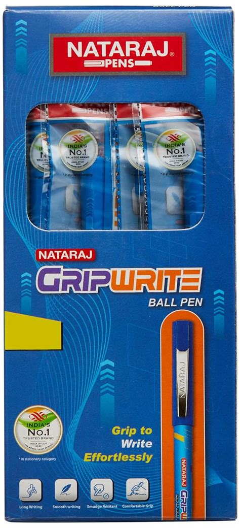 Nataraj Gripwrite ball Pen | Blue Ball Pens | Best Ball Pens for Smooth ...