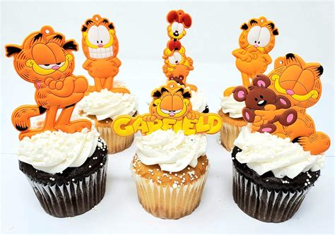 Garfield Birthday Cupcake Cake Topper Set Featuring India | Ubuy