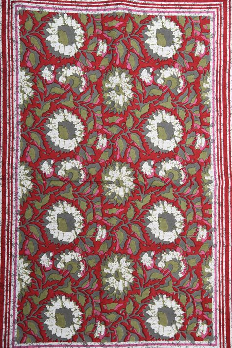 Floral Printed Multicolor Cotton Double Bedspread With Pillow Cover ...