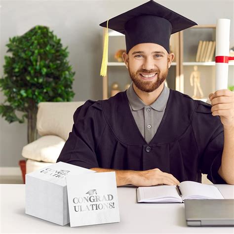 Outus 100 Pieces Graduation Napkins Congratulations India | Ubuy