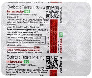 Intacoxia 90 Tablet 15: Uses, Side Effects, Price & Substitutes