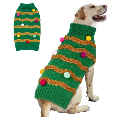 Amazon.com : cyeollo Dog Christmas Sweater Warm Dog Sweaters for Large ...