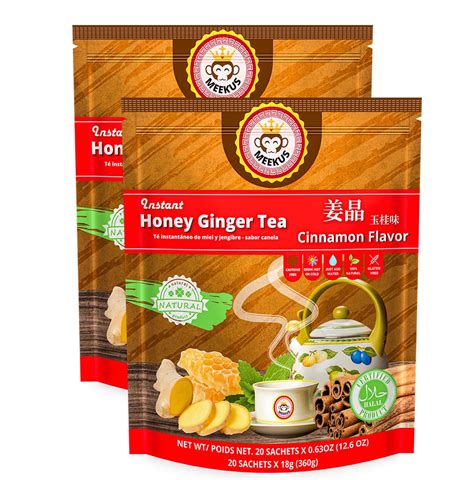 Amazon.com : Meekus Ginger Tea With Honey: Premium Tea Bags & Crystals ...