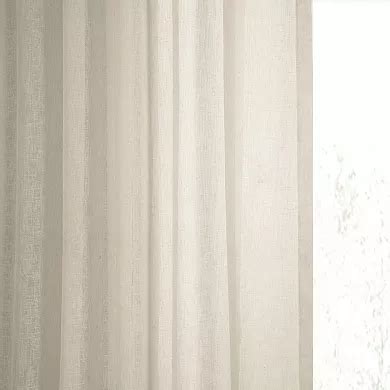 EFF Solid Faux Linen Sheer Window Curtain
