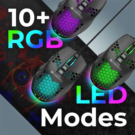 ZEBRONICS Crosshair Wired Ambidextrous Optical Gaming Mouse Premium ...
