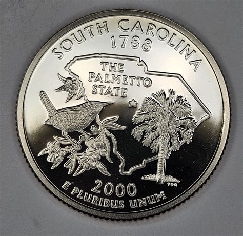2000 s South Carolina State Washington Proof Quarter- USA Coin ...