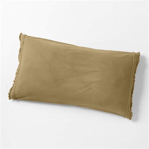 Favorite Washed Organic Cotton Aged Bronze King Bed Pillow Sham ...
