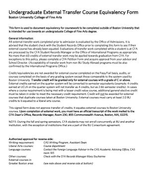 Fillable Online bu Undergrad External Transfer Course Equivalency Form ...