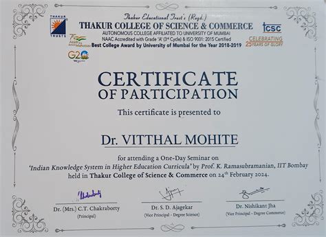 Department of Zoology - Activities & Events in 2024-25 - Thakur College ...